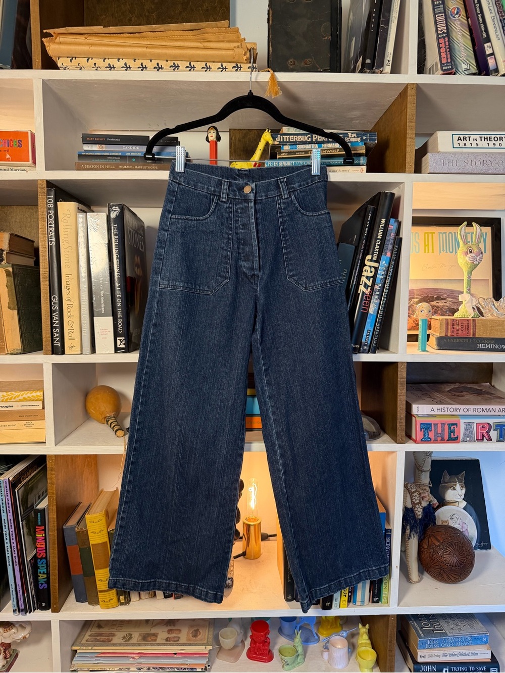Loup Dark Blue High-Rise Wide-Leg Jeans